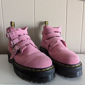 Lazy Oaf Pink Doc Martens Buckle Boot